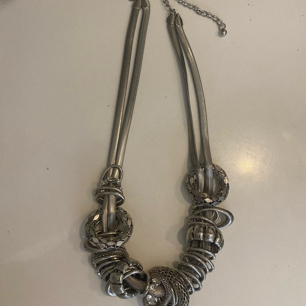 Chico Silver Statement Necklace